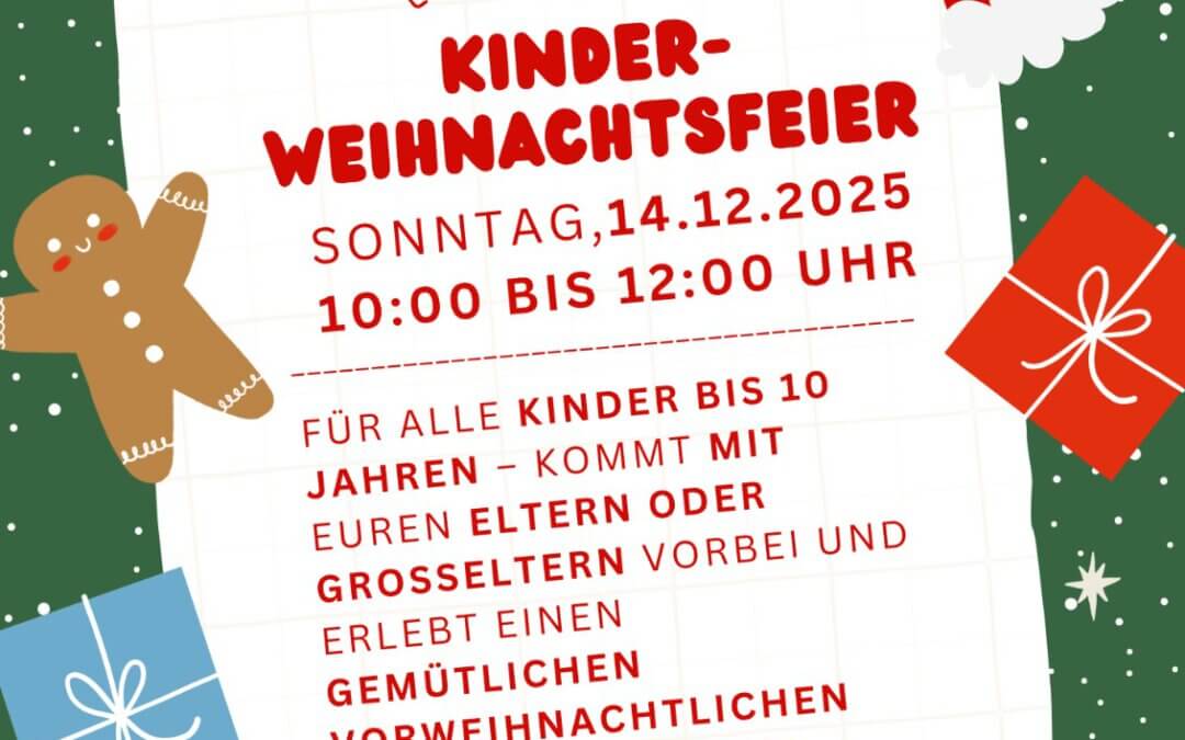 Erinnerung: Kinder-Weihnachtsfeier & Adventsbuffet