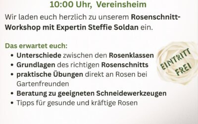 Rosenschnitt-Workshop am 21. März 2026