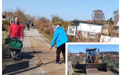 Heute ging es den Winterschäden beim Arbeitseinsatz ordentlich an den Kragen!