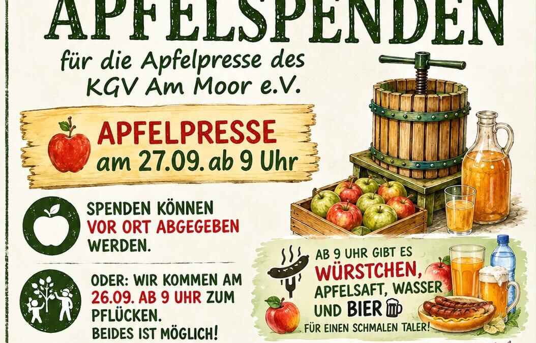 Wir bitten um Apfelspenden