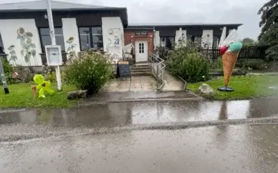 Endlich eine Lösung für das Regenwasserproblem vor unserem Vereinsheim!